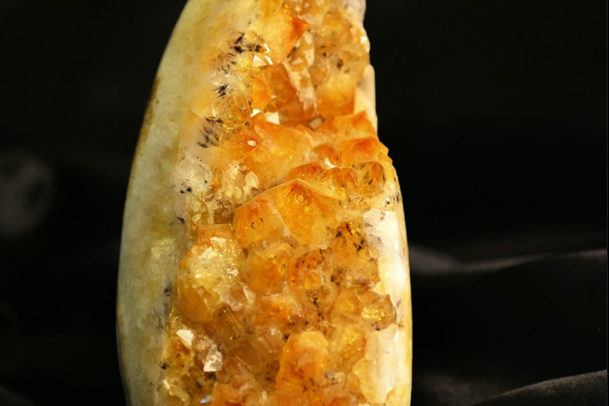 Close detail of a golden citrine specimen from the CS Minerals selection