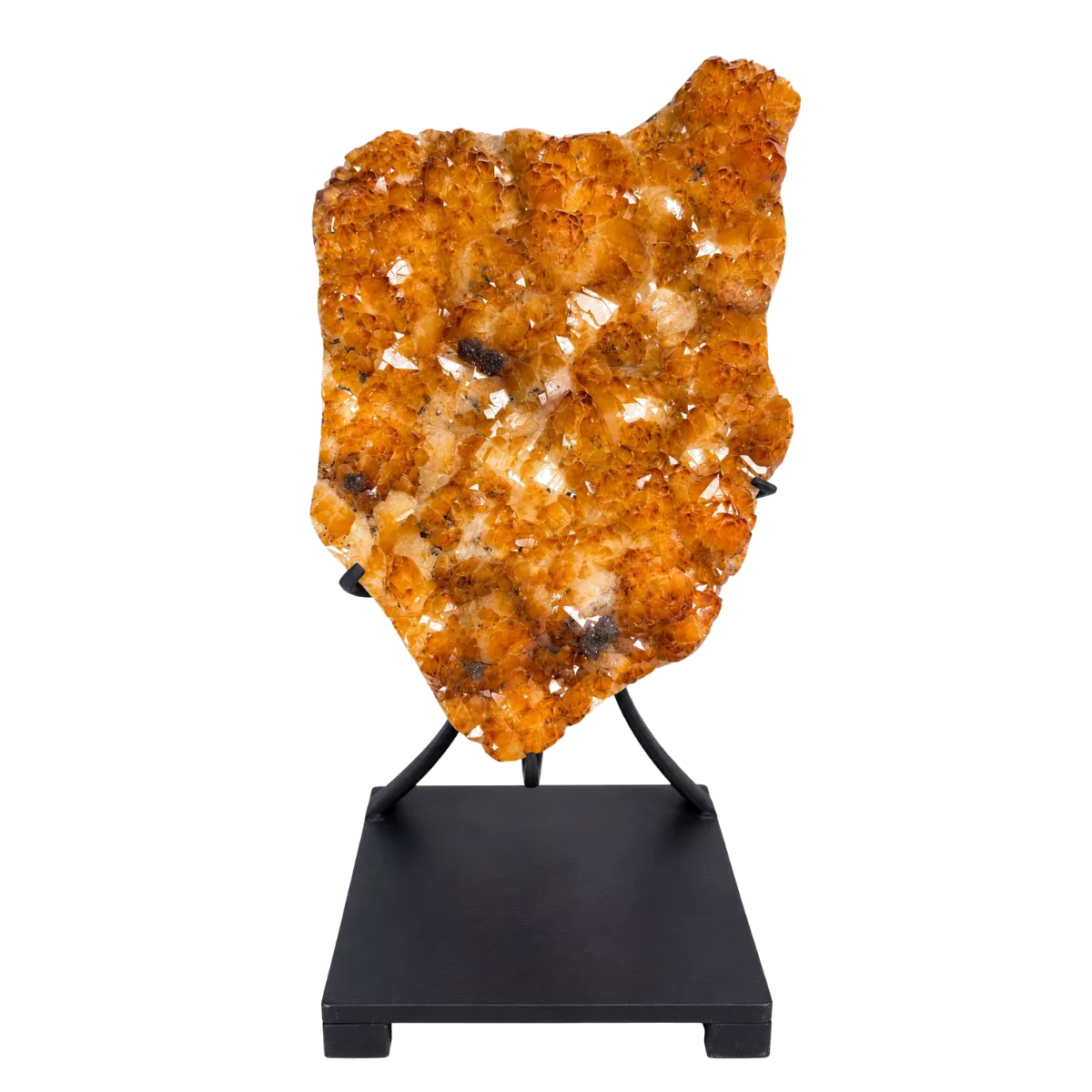 Heat-Treated Citrine on Stand